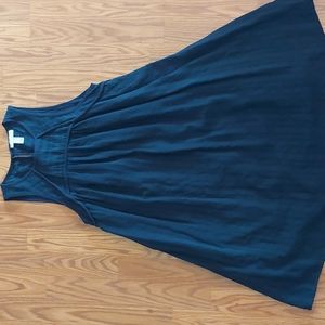 Liz Lange Maternity Dress, Navy Cotton Gauze, Sz M